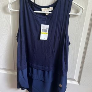 NWT size medium Michael Kors sleeveless navy top